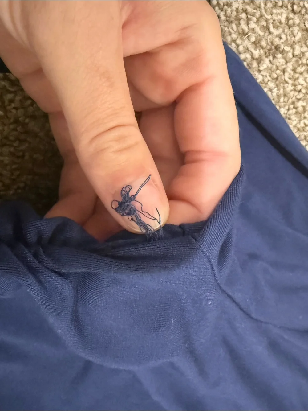 Women's Navy Lounge Pants and matching top set
